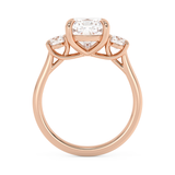 Cushion Three Stone Lab Grown Diamond Engagement Ring