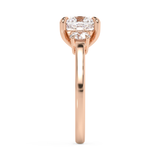 Cushion Three Stone Lab Grown Diamond Engagement Ring