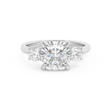 Cushion Three Stone Lab Grown Diamond Engagement Ring