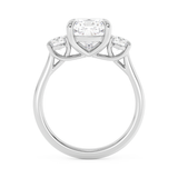 Cushion Three Stone Lab Grown Diamond Engagement Ring