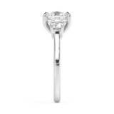 Cushion Three Stone Lab Grown Diamond Engagement Ring