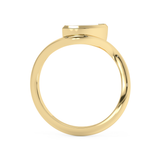 Marquise Solitaire Half Bezel Waved Lab Grown Diamond Engagement Ring