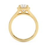 Oval Solitaire Split Shank Lab Grown Diamond Engagement Ring