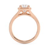Oval Solitaire Split Shank Lab Grown Diamond Engagement Ring
