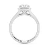 Oval Solitaire Split Shank Lab Grown Diamond Engagement Ring