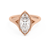 Marquise Solitaire Split Shank Lab Grown Diamond Engagement Ring