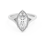 Marquise Solitaire Split Shank Lab Grown Diamond Engagement Ring