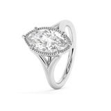 Marquise Solitaire Split Shank Lab Grown Diamond Engagement Ring