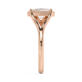 Elongated Cushion Solitaire Split Shank Lab Grown Diamond Engagement Ring