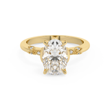Oval Cluster Lab Grown Diamond Engagement Ring