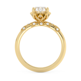 Oval Cluster Lab Grown Diamond Engagement Ring