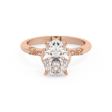 Oval Cluster Lab Grown Diamond Engagement Ring