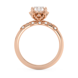 Oval Cluster Lab Grown Diamond Engagement Ring