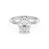Oval Cluster Lab Grown Diamond Engagement Ring