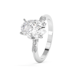 Oval Cluster Lab Grown Diamond Engagement Ring
