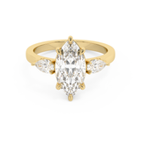 Marquise Three Stone Lab Grown Diamond Engagement Ring