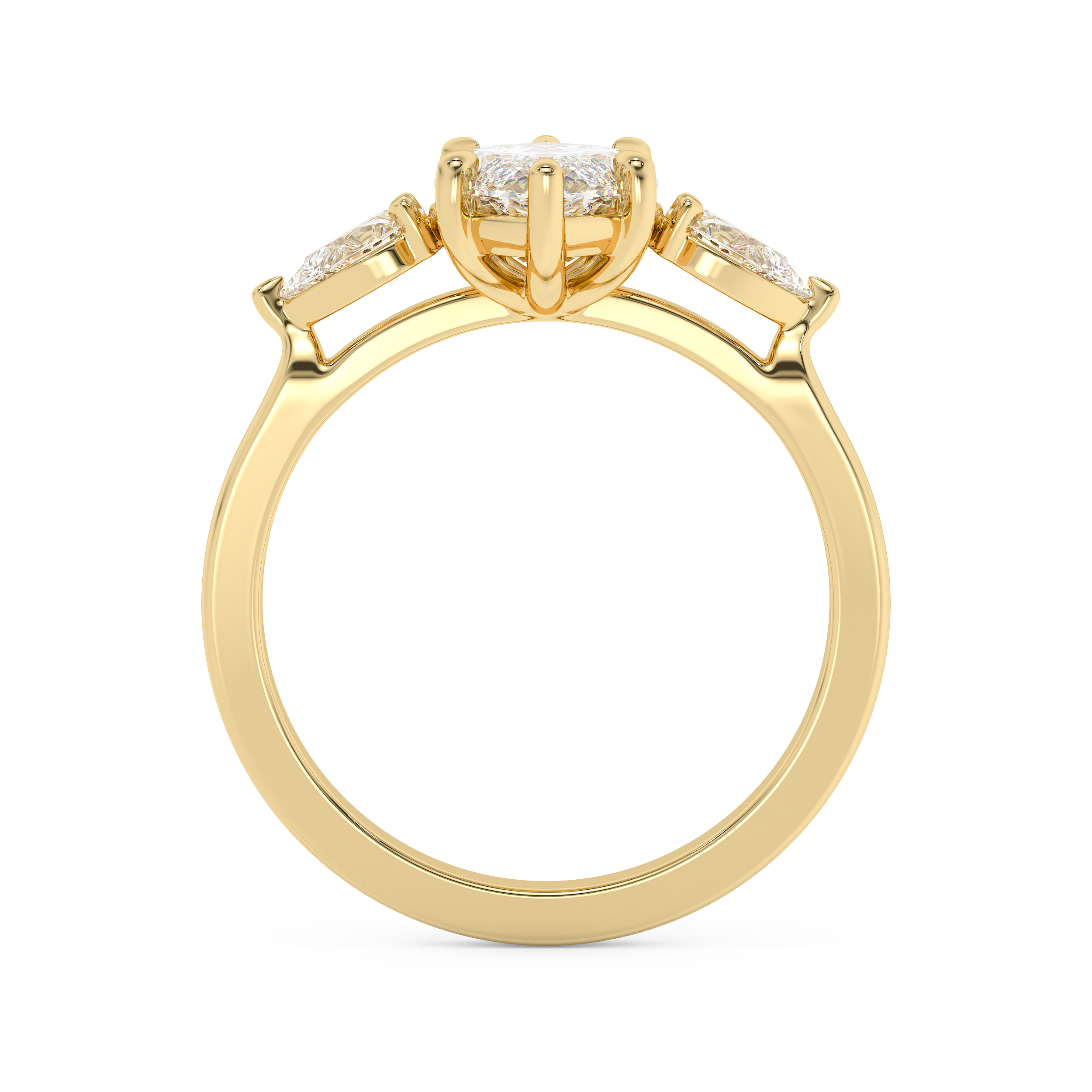 Marquise Three Stone Lab Grown Diamond Engagement Ring