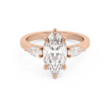 Marquise Three Stone Lab Grown Diamond Engagement Ring
