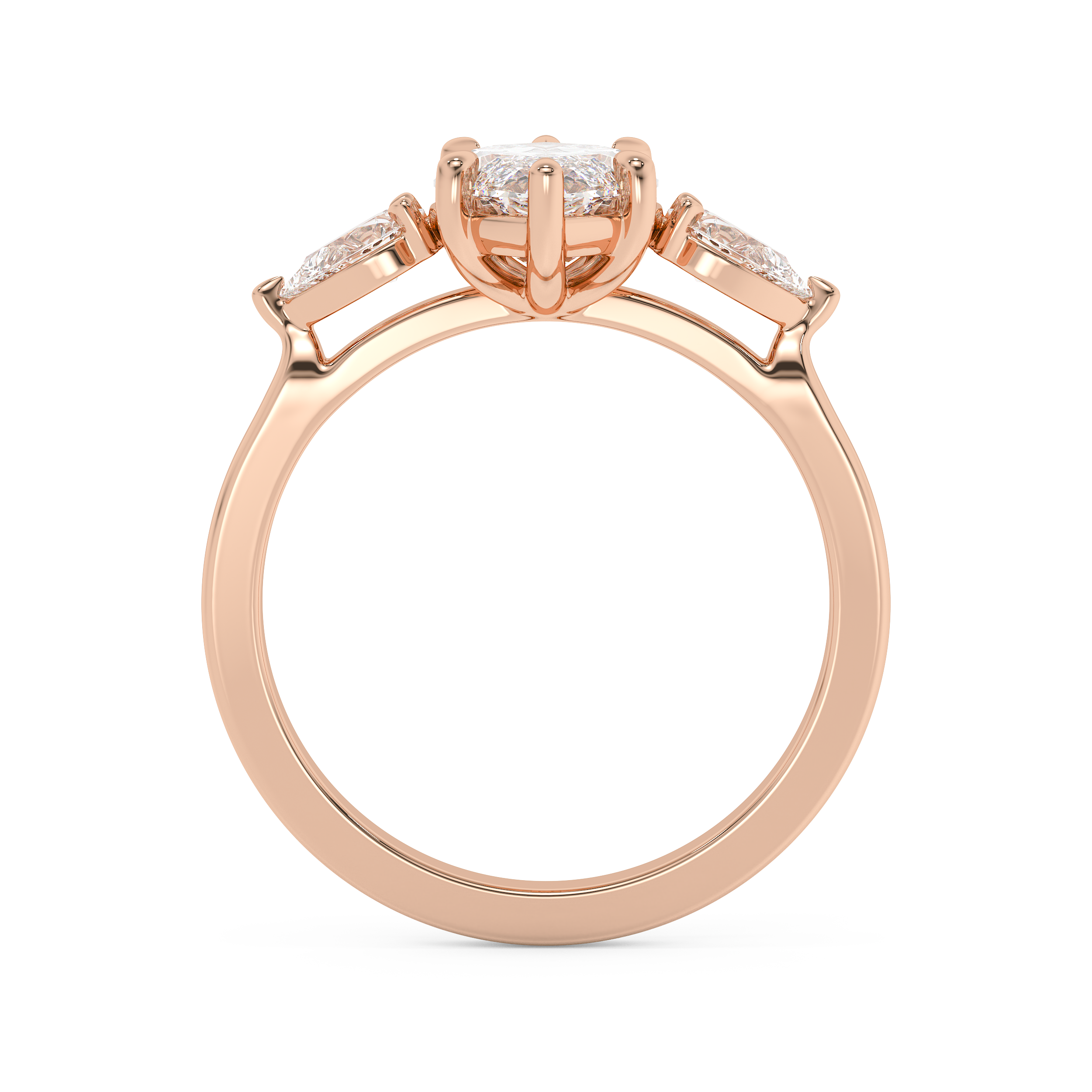 Marquise Three Stone Lab Grown Diamond Engagement Ring