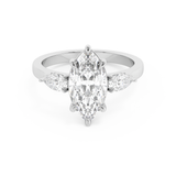 Marquise Three Stone Lab Grown Diamond Engagement Ring