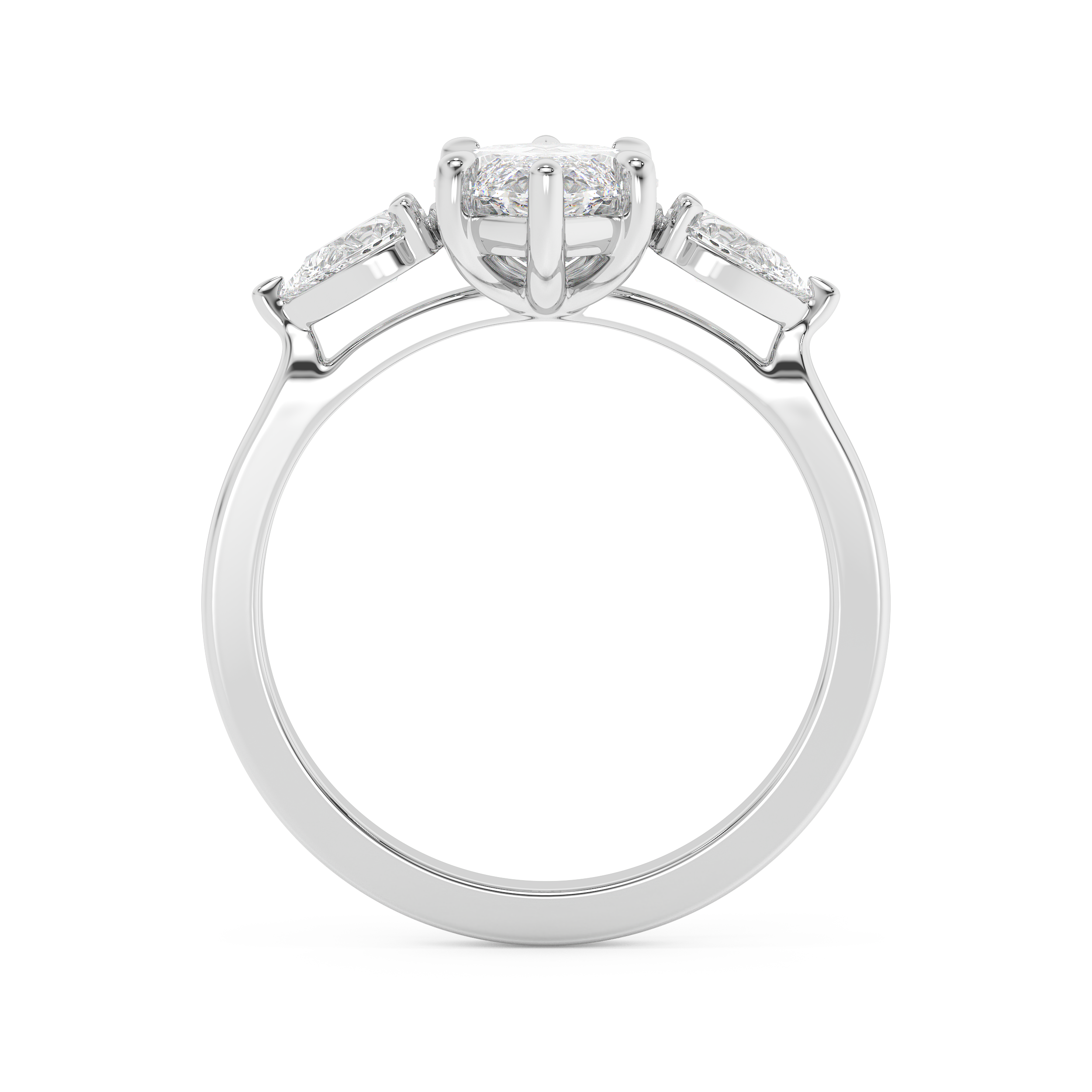 Marquise Three Stone Lab Grown Diamond Engagement Ring