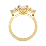 Oval Three Stone Lab Grown Diamond Engagement Ring