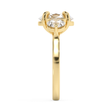 Oval Three Stone Lab Grown Diamond Engagement Ring
