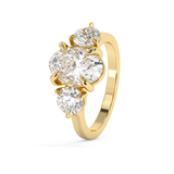 Oval Three Stone Lab Grown Diamond Engagement Ring