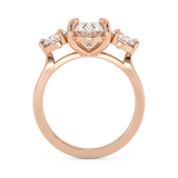 Oval Three Stone Lab Grown Diamond Engagement Ring
