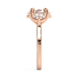 Oval Three Stone Lab Grown Diamond Engagement Ring