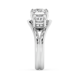 Round Three Stone Split Shank Lab Grown Diamond Engagement Ring