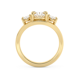 Oval Three Stone Split Shank Lab Grown Diamond Engagement Ring