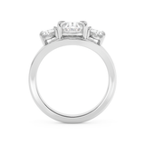 Oval Three Stone Split Shank Lab Grown Diamond Engagement Ring
