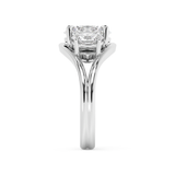 Oval Three Stone Split Shank Lab Grown Diamond Engagement Ring