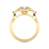 Radiant Three Stone Lab Grown Diamond Engagement Ring