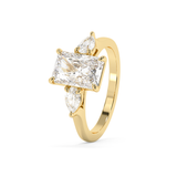 Radiant Three Stone Lab Grown Diamond Engagement Ring