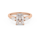 Radiant Three Stone Lab Grown Diamond Engagement Ring