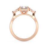 Radiant Three Stone Lab Grown Diamond Engagement Ring