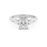 Radiant Three Stone Lab Grown Diamond Engagement Ring