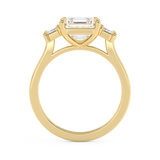 Asscher Three Stone Lab Grown Diamond Engagement Ring