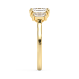 Asscher Three Stone Lab Grown Diamond Engagement Ring