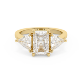 Radiant Three Stone Lab Grown Diamond Engagement Ring