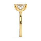 Radiant Three Stone Lab Grown Diamond Engagement Ring