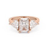 Radiant Three Stone Lab Grown Diamond Engagement Ring