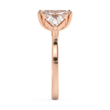Radiant Three Stone Lab Grown Diamond Engagement Ring
