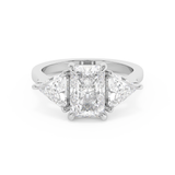 Radiant Three Stone Lab Grown Diamond Engagement Ring