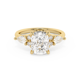 Elongated Cushion Cluster Lab Grown Diamond Engagement Ring