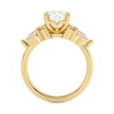 Elongated Cushion Cluster Lab Grown Diamond Engagement Ring