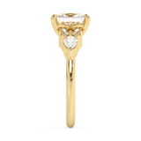 Elongated Cushion Cluster Lab Grown Diamond Engagement Ring