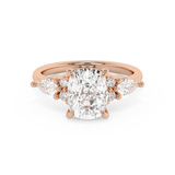 Elongated Cushion Cluster Lab Grown Diamond Engagement Ring